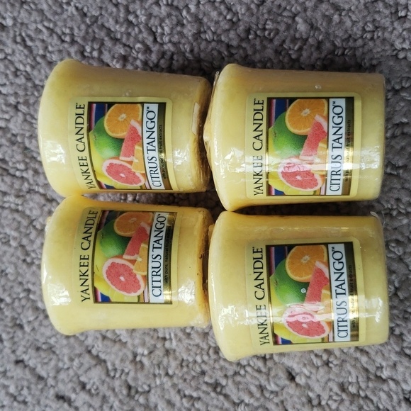 Lot of 4 Yankee Candle Citrus Tango Votive Candles - DISCONTINUED - Picture 1 of 3